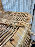 Rustic French Style Double Sided Wicker Picnic Basket READ DESCRIPTION