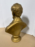Gold Chalkware Abraham Lincoln Bust