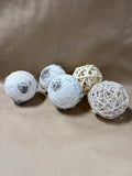 Lot Of 6 Decorative Holiday Balls