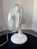 White 3-Speed Oscillating Desk Fan (WORKS)