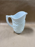 Grape Milk Glass Pitcher