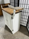 Two Tone Painted Cabinet with Side Handles/Towel Bars