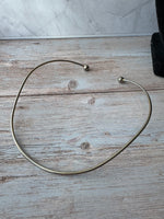 (C) Best Silver Tone Omega Choker
