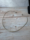 (C) Best Silver Tone Omega Choker