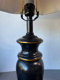Black Metal Table Lamp with Tasseled Shade (WORKS)