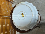Vintage Two Tier stand with Maitland Smith Ltd. Ceramic Bowls ***Read Description***