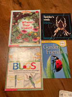 Homeschooling Book Lot A- Insects & Spiders, 8 books