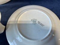 4 Piece Lot of National Dinner Ware - La Rosa Pattern, 18 Carat Gold Trim