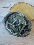 Bergamot Brass Works Appaloosa Trading Company Vintage Mountain Lion Belt Buckle