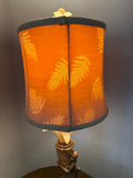 Art Deco Style Tropical Monkey Lamp With Palm Leaf Shade WORKS