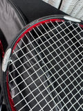Pair of Prince Q3 Red Triple Threat Oversized Tennis Racquets with Cases