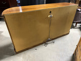 Pulaski Mirrored Back Display Console Cabinet with Glass Doors and Glass Shelf ***HEAVY ITEM*** READ DETAILS ON PICK UP POLICY***