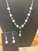 Faux Pearl Necklace & Earring Set