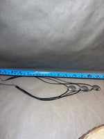 Layered Silver Pendants on Cord Necklace