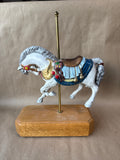 “The Carousel Waltz” Carousel Horse On Wooden Base