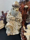 10-Piece Unique Glazed Ceramic Large Nativity Set