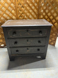Brown Painted 3 Drawer Nightstand