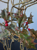 Gold Glitter Wire Holiday Reindeer