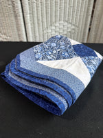 Blue & White Floral Patchwork Hand Made Table Runner