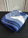 Blue & White Floral Patchwork Hand Made Table Runner