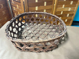 Antique Woven Splint Cheese Basket