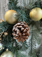 Wondershop Faux Fir Wreath with Gold Accents & Pine Cones