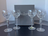 4-Piece Waterford Crystal Lismore Hock Wine Glasses in Box (B)
