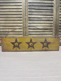 Rustic/Distressed Wood Plank with Metal Star Hooks