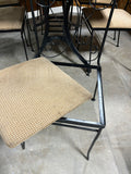 Dining Set: Table with Metal Base/Wood Top and (6) Metal Chairs
