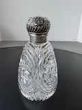 (B) Tiffany & Co Crystal Decanter with Sterling Silver Lid & Glass Stopper