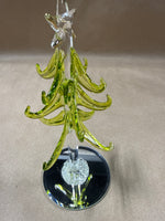 Glass Christmas Tree With Mirror Base