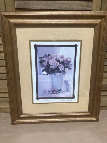 Vintage Flowers IV Print by Shamya Sakimoto; Signed
