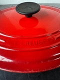 Le Creuset 5QT Cast Iron Enamel #29 Oval Dutch Oven in Cerise Red