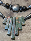 Necklace with Silver & Stone Beads