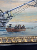 18th Century Ship/Maritime Oil Painting by Joe Hunt; Signed