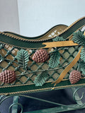 Green Metal Scroll Decorative Sleigh