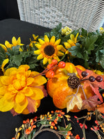 (A) Sunflowers & Pumpkins Autumn Decor Lot