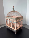 Victorian Style Distressed Hand Painted Decorative Wooden Birdcage