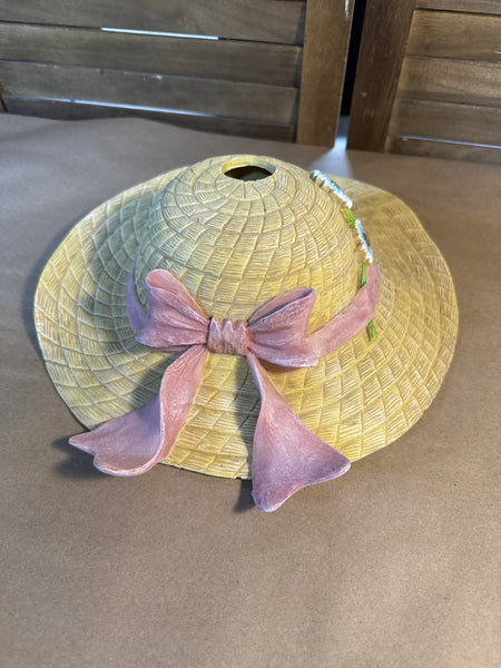 Porcelain Birdie In A Hat Bird House // Appears Unused