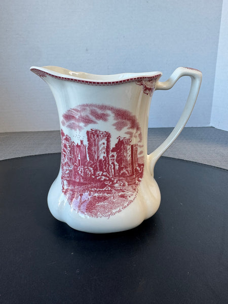 (E) Johnson Bros. Old Britain Castles Pink 24oz Pitcher