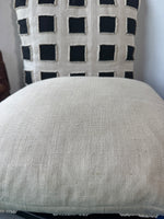 Pair of Ryan Studio Linen & Black Checkered Throw Pillows