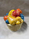 Ceramic Hand Painted Fruit Bowl With Lid