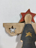 Primitive Folk Art Wooden Angel Wall Hanging