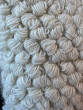 Pair of Cream Popcorn Knitted Throw Pillows