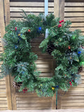 (A) Christmas Wreath with Color Lights - WORKS
