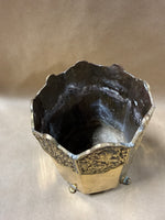 (B) Heavy Ornate Footed Brass Planter