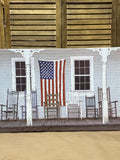 Front Porch with American Flag Print on Canvas