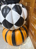 Painted Stacked Halloween Outdoor Pumpkins (B)