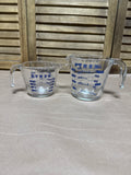 Pyrex Measuring Cups With Blue - Pair