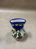 Small Handpainted Crimped Vase